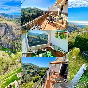 Lejlighed Axarquia , Frigiliana, Terraza Privada Con Vistas A La Montana Rio Y Al Mar, Frigiliana